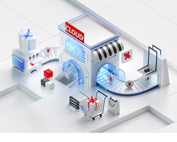 Imagem ilustrando o processo da computação em nuvem.