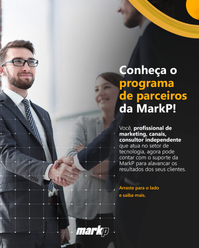 Conheça o Programa de Parceiros da MarkP! 🤝 Você, profissional de marketing ou consultor independente, pode contar com nosso suporte para alavancar resultados. De demandas de marketing a criação de conteúdo, estamos aqui para te apoiar! 👉 Junte-se a nós! Solicite uma reunião e descubra as vantagens: https://www.markp.com.br/contato/ #Marketing #Tecnologia #Consultoria #MarkP #Parceria #Suporte #Negócios #Resultados #Networking